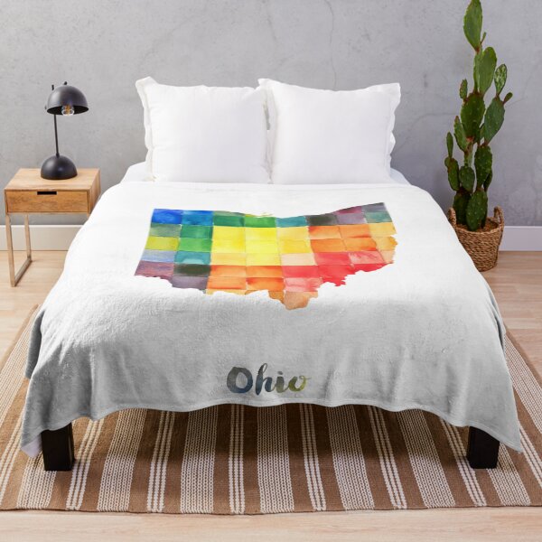 Item preview, Ohio Watercolor Map Painting designed and sold by InkistPrints.