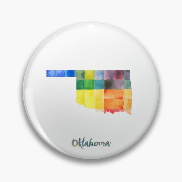Item preview, Oklahoma Watercolor Map Painting designed and sold by InkistPrints.