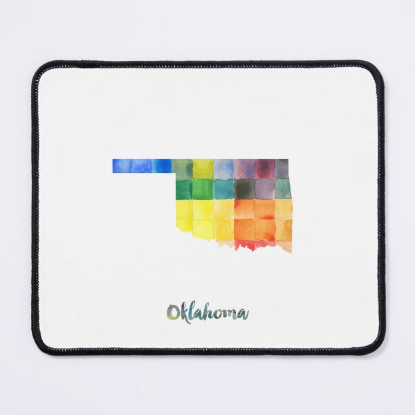 Item preview, Oklahoma Watercolor Map Painting designed and sold by InkistPrints.