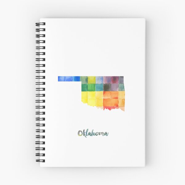 Item preview, Oklahoma Watercolor Map Painting designed and sold by InkistPrints.