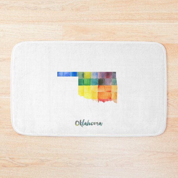 Item preview, Oklahoma Watercolor Map Painting designed and sold by InkistPrints.