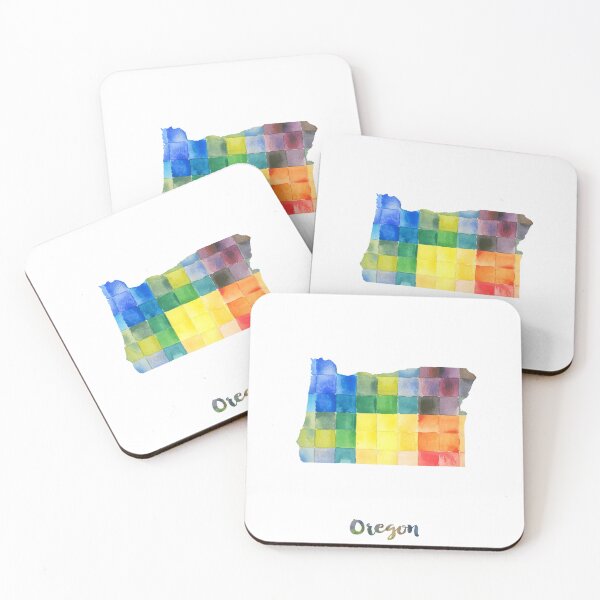 Item preview, Oregon Watercolor Map Painting designed and sold by InkistPrints.