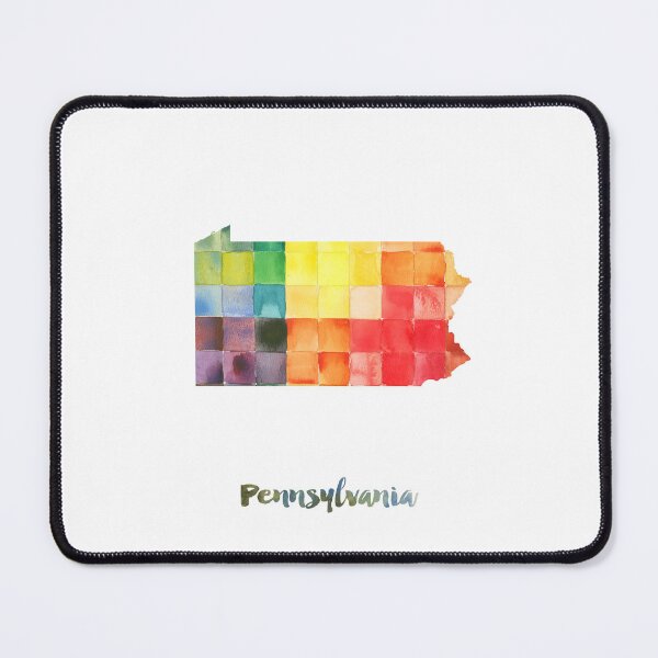Artikelvorschau, Pennsylvania Watercolor Map Painting entworfen und verkauft von InkistPrints.