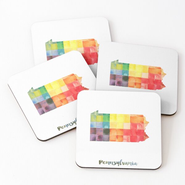 Item preview, Pennsylvania Watercolor Map Painting designed and sold by InkistPrints.