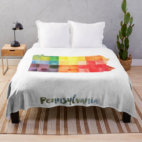 Item preview, Pennsylvania Watercolor Map Painting designed and sold by InkistPrints.