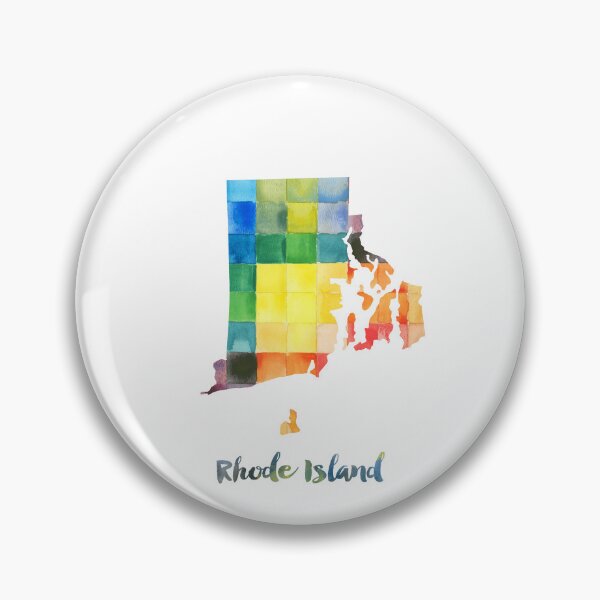 Artikelvorschau, Rhode Island Aquarell Karte Malerei entworfen und verkauft von InkistPrints.