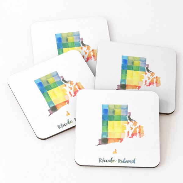 Item preview, Rhode Island Watercolor Map Painting designed and sold by InkistPrints.