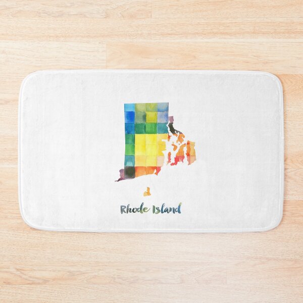 Item preview, Rhode Island Watercolor Map Painting designed and sold by InkistPrints.