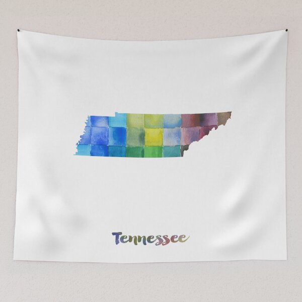Item preview, Tennessee Watercolor Map Painting designed and sold by InkistPrints.