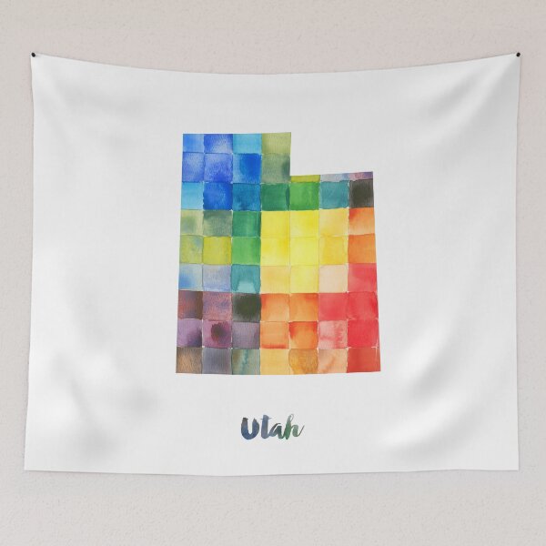 Item preview, Utah Watercolor Map Painting designed and sold by InkistPrints.