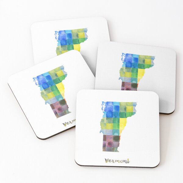 Item preview, Vermont Watercolor Map Painting designed and sold by InkistPrints.