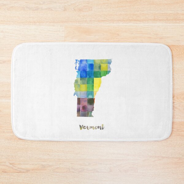 Item preview, Vermont Watercolor Map Painting designed and sold by InkistPrints.