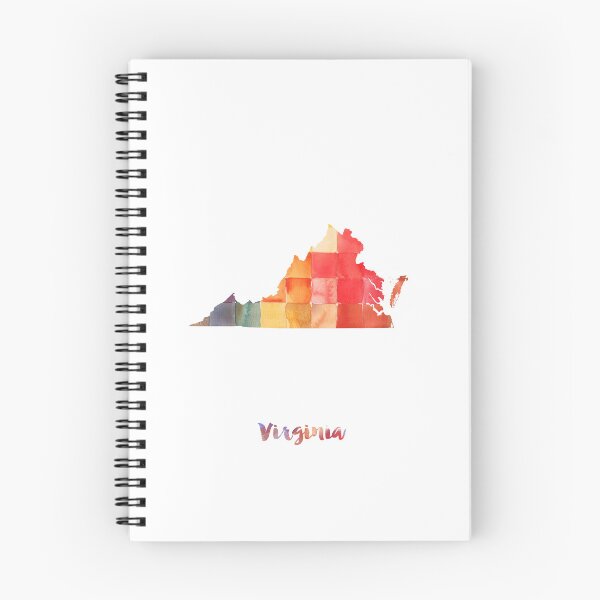 Item preview, Virginia Watercolor Map Painting designed and sold by InkistPrints.