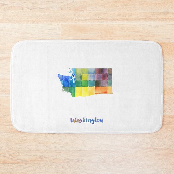 Item preview, Washington Watercolor Map Painting designed and sold by InkistPrints.
