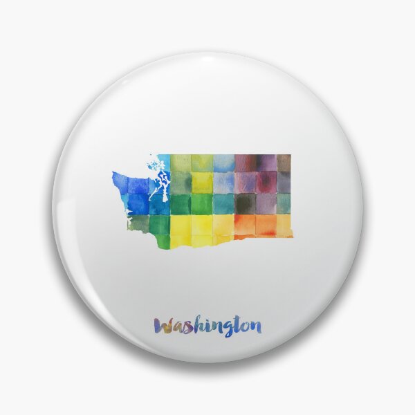 Item preview, Washington Watercolor Map Painting designed and sold by InkistPrints.