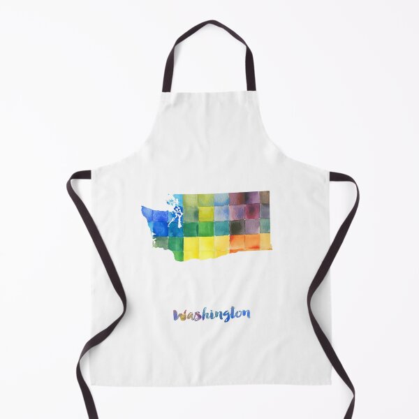 Item preview, Washington Watercolor Map Painting designed and sold by InkistPrints.