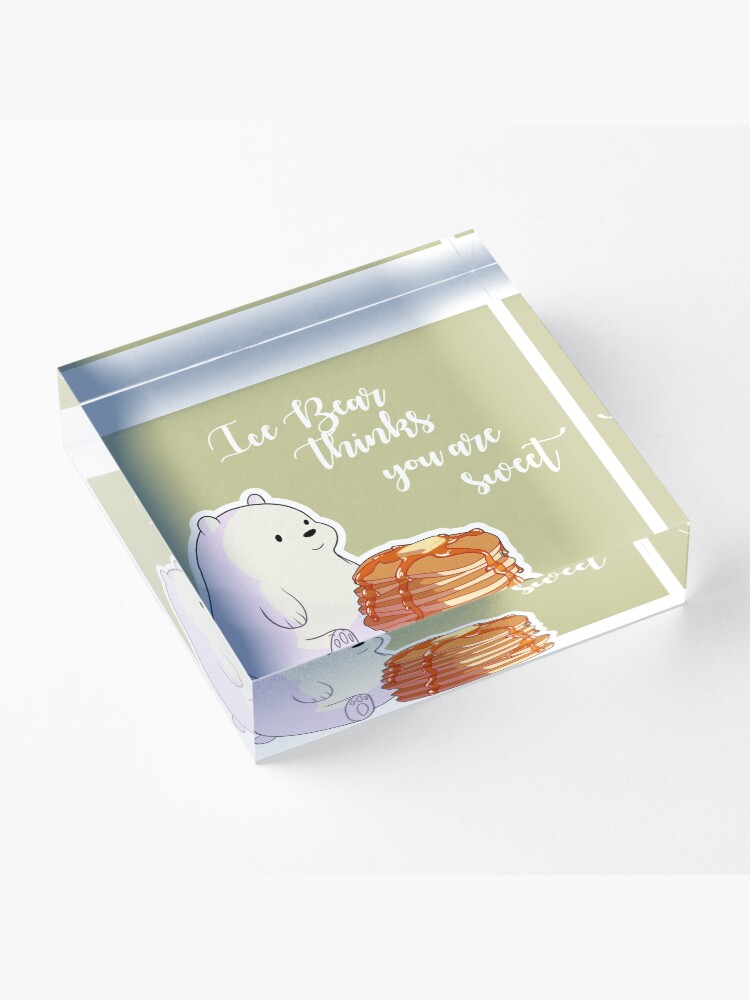 Alternate view of Ice Bear Thinks You're Sweet Acrylic Block