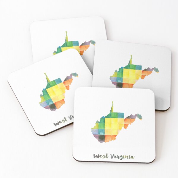 Item preview, West Virginia Watercolor Map Painting designed and sold by InkistPrints.