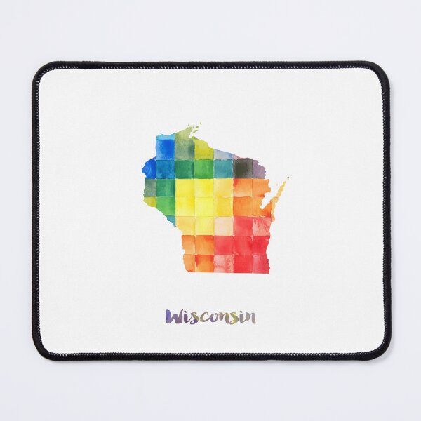 Item preview, Wisconsin Watercolor Map Painting designed and sold by InkistPrints.