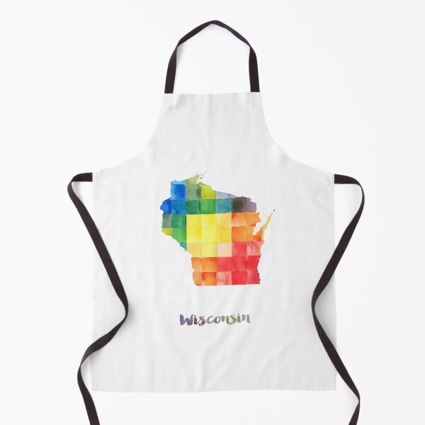 Item preview, Wisconsin Watercolor Map Painting designed and sold by InkistPrints.