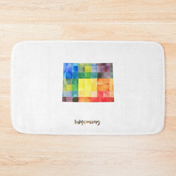 Item preview, Wyoming Watercolor Map Painting designed and sold by InkistPrints.