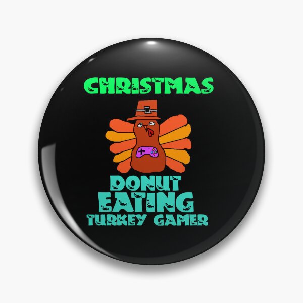 Item preview, Christmas Donut Eating Turkey Gamer designed and sold by Storiesforyou.