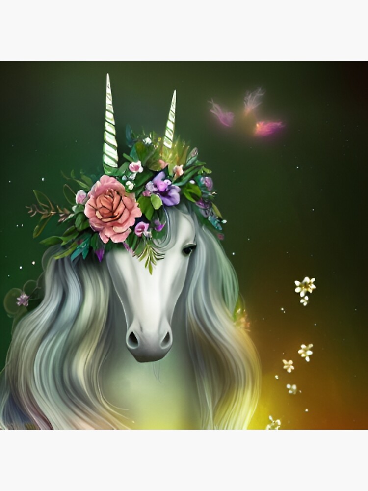 "2 Horned Unicorn Fantasy Art" Poster for Sale by FantastiqueArt
