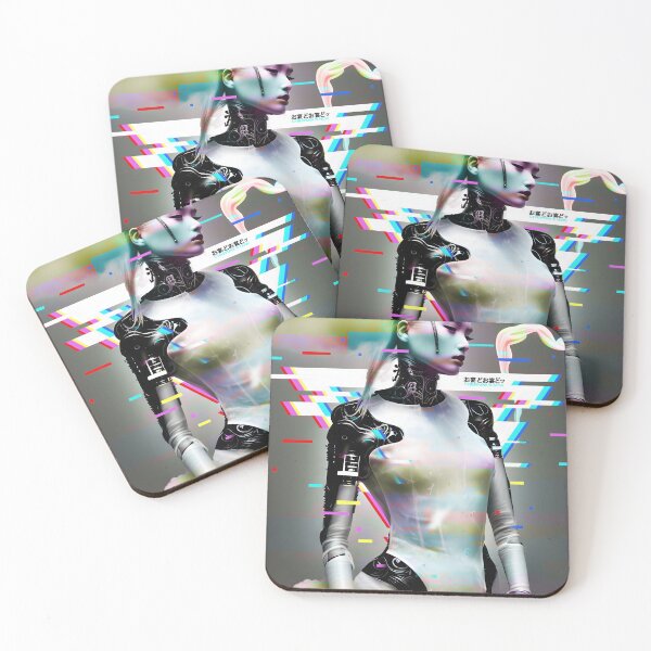 Item preview, Cyborg Girl glitch edition design - modern cyberpunk digital art designed and sold by ai-mnesia.