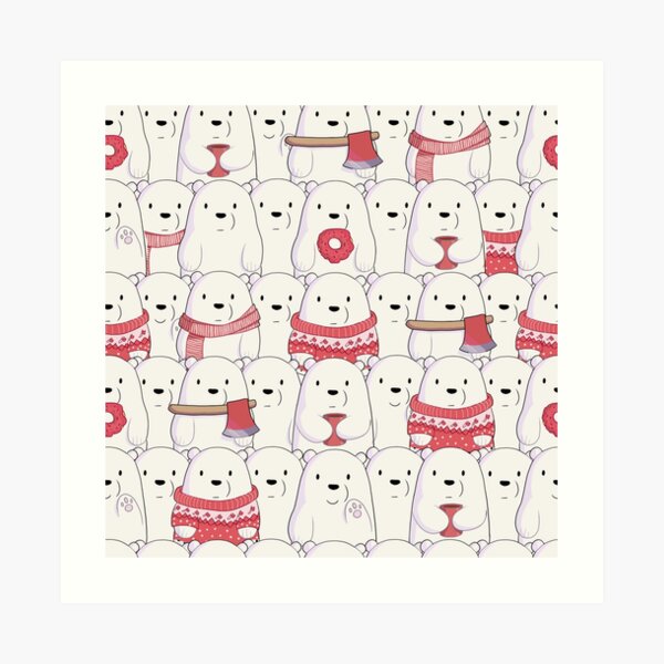 Ice Bear's sweater weather Art Print