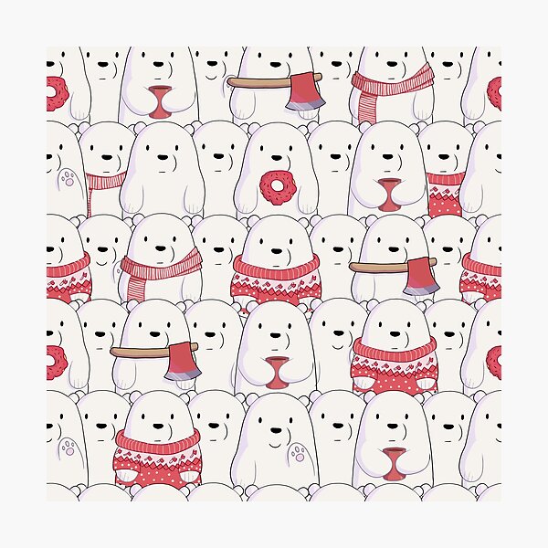 Ice Bear's sweater weather Photographic Print