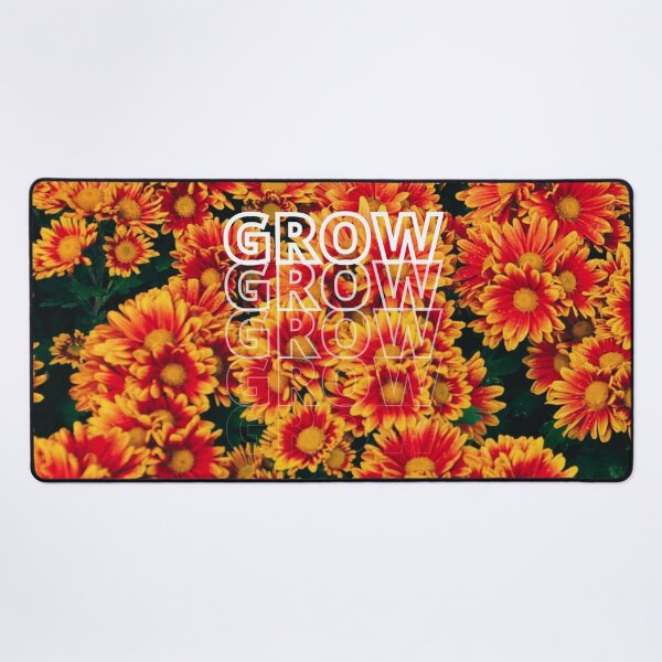 Item preview, GROW (above) - Vintage Warm Orange Yellow Flowers designed and sold by AliceSLee.