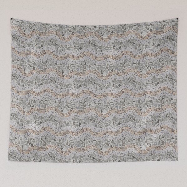 Item preview, Mosaic Wave Pattern Beige Speckled designed and sold by Kella Hanna-Wayne.