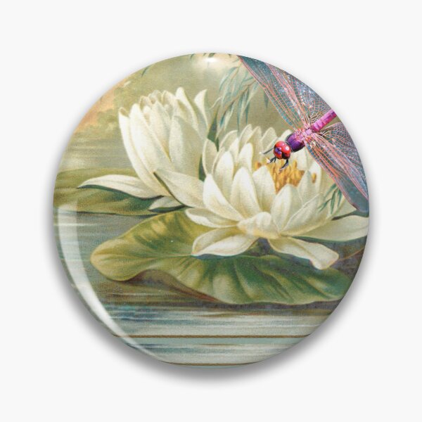 Artikelvorschau, Libelle auf weißer Seerose entworfen und verkauft von tomorrowsart.