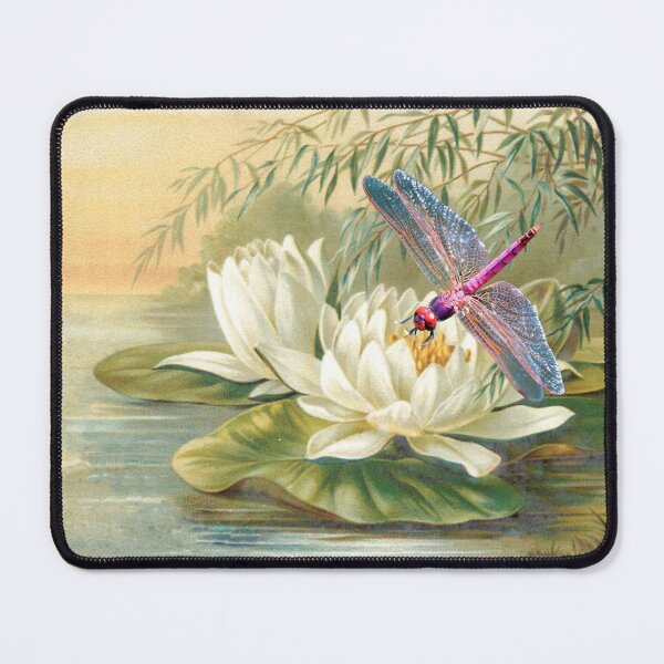 Item preview, Dragonfly on White Water Lily designed and sold by tomorrowsart.