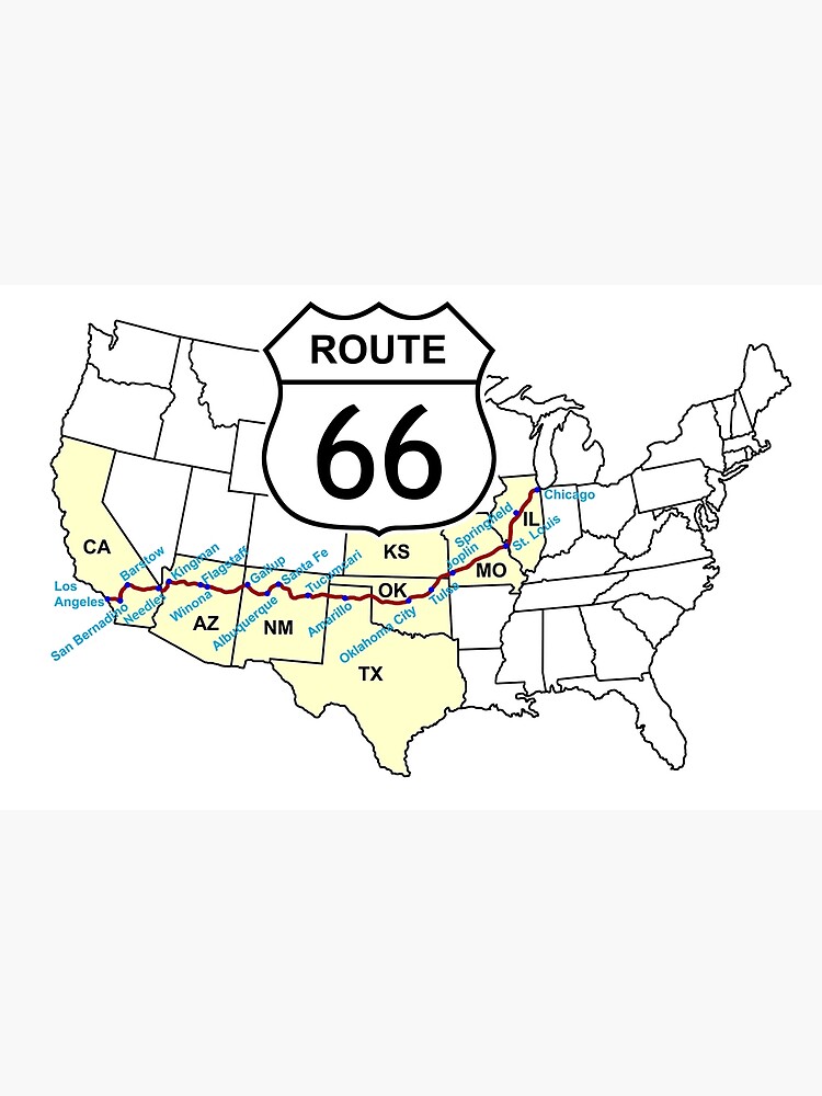 Thumbnail 3 of 3, Poster, Route 66 designed and sold by fotokatt.