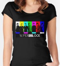 SuperWhoLock TV Color Screen Women's Fitted Scoop T-Shirt