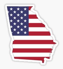 Georgien - USA Flagge Sticker