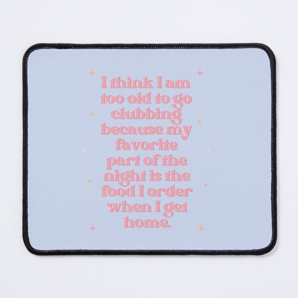Item preview, Too Old to Go Clubbing Baby Lilac Print designed and sold by Femme Pastel Collective.