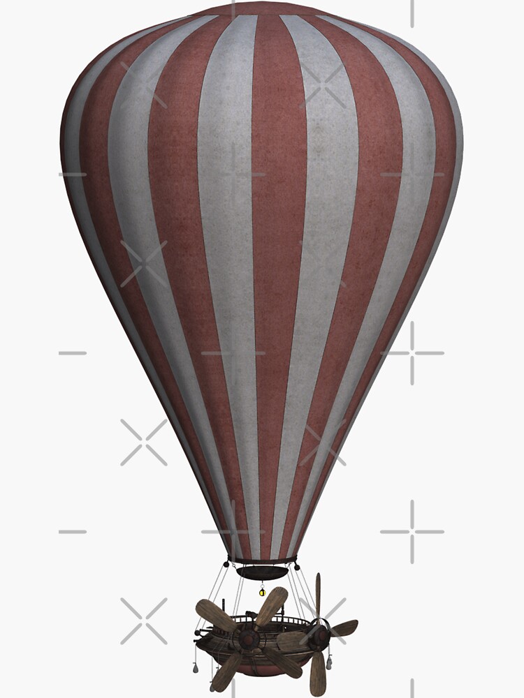 Steampunk Hot Air Balloon Airship Print by thespottydogg