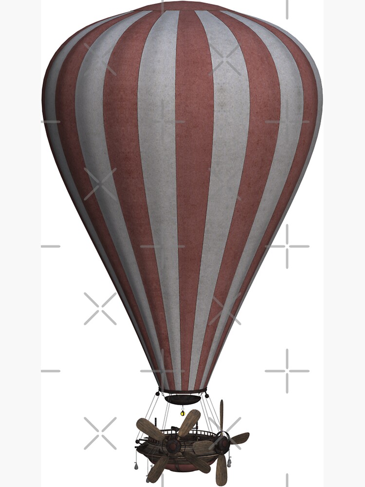 Steampunk Hot Air Balloon Airship Print by thespottydogg