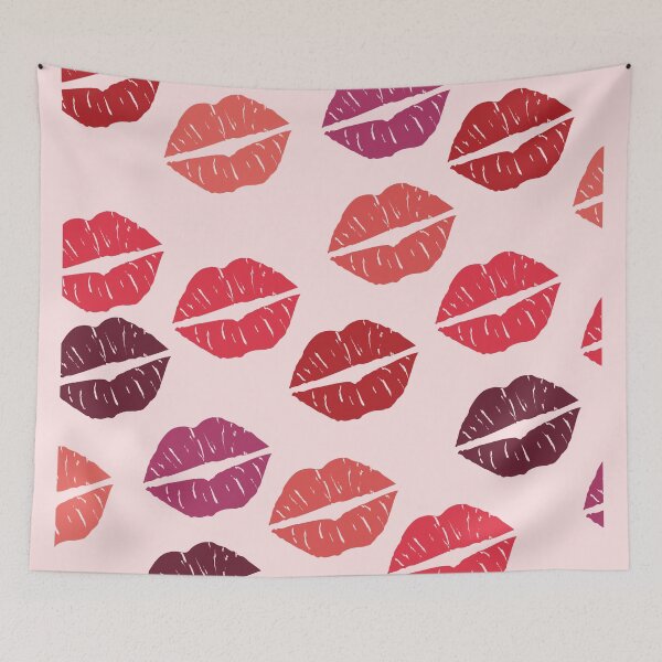 Item preview, Kiss Me XOXO Print Baby Pink designed and sold by Femme Pastel Collective.