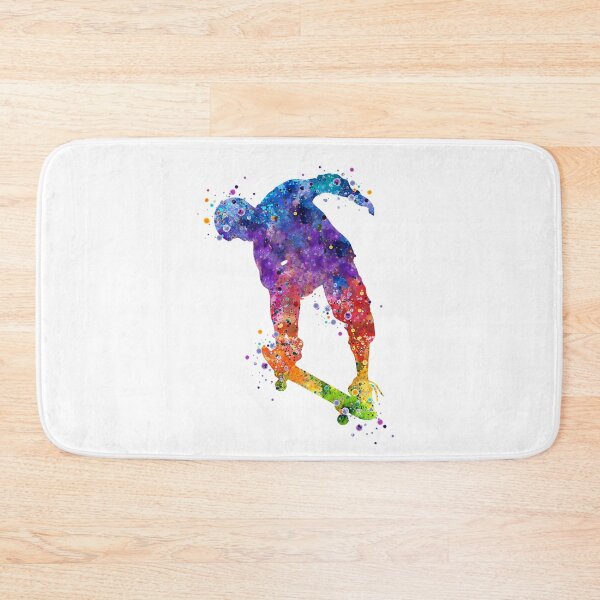 Item preview, Skater Boy Nose Grab Trick Watercolor Silhouette designed and sold by LotusGifts.