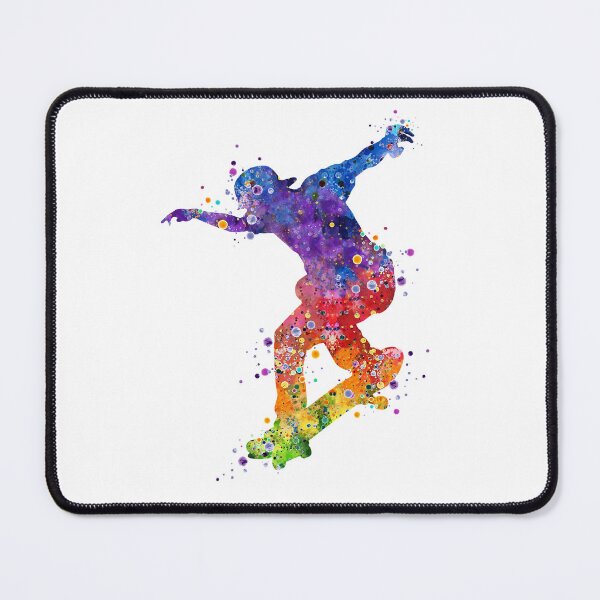 Item preview, Skater Boy Watercolor Sport Silhouette designed and sold by LotusGifts.