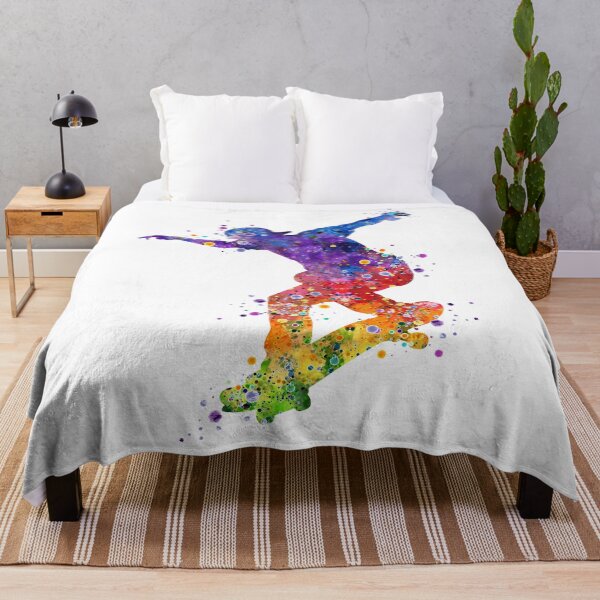 Item preview, Skater Boy Watercolor Sport Silhouette designed and sold by LotusGifts.