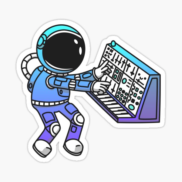Synth Astronaut Sticker