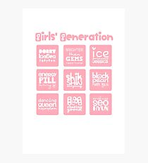 Girls' Generation Nicknames Photographic Print