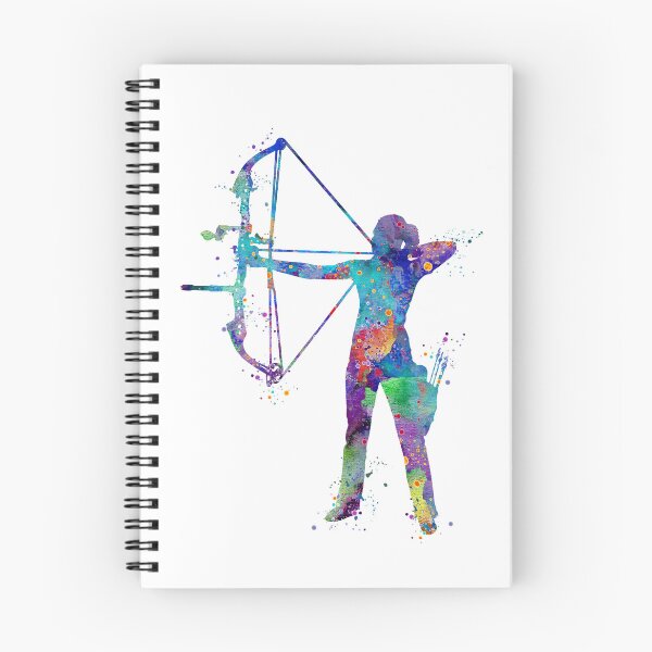 Item preview, Archery Girl Watercolor Sport Silhouette designed and sold by LotusGifts.