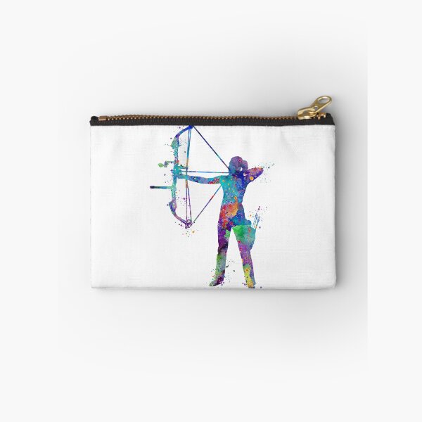 Item preview, Archery Girl Watercolor Sport Silhouette designed and sold by LotusGifts.