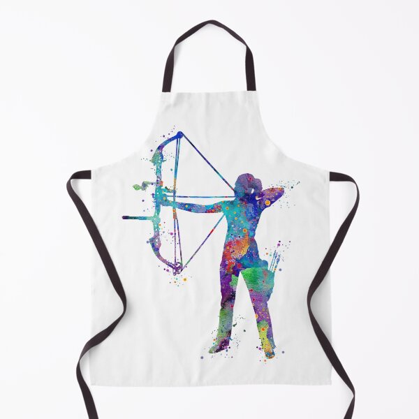 Item preview, Archery Girl Watercolor Sport Silhouette designed and sold by LotusGifts.