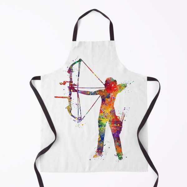 Item preview, Girl Archer Watercolor Sport Silhouette designed and sold by LotusGifts.